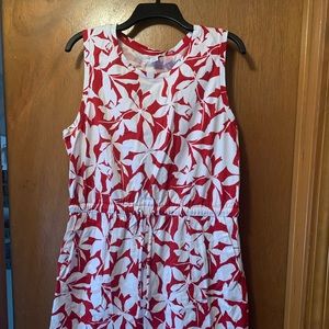 XL Liz Clairborne red and white summer dress